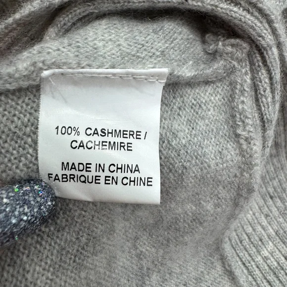 HAUTE HIPPIE GRAY CASHMERE HOODED CAPE PONCHO